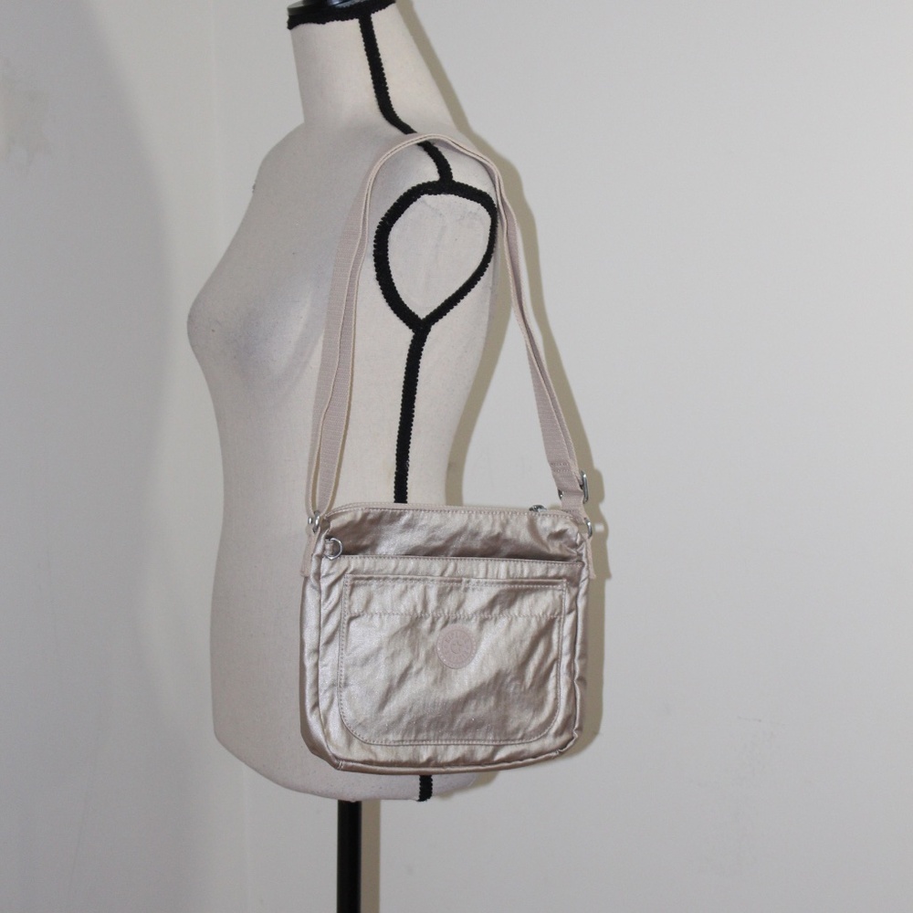 Kipling ,metallic gold / silver crossbody bag